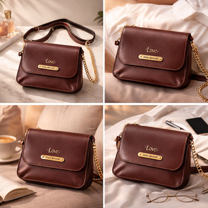 Faux Leather Sling Bag