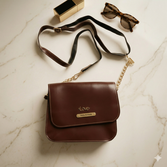 Faux Leather Sling Bag
