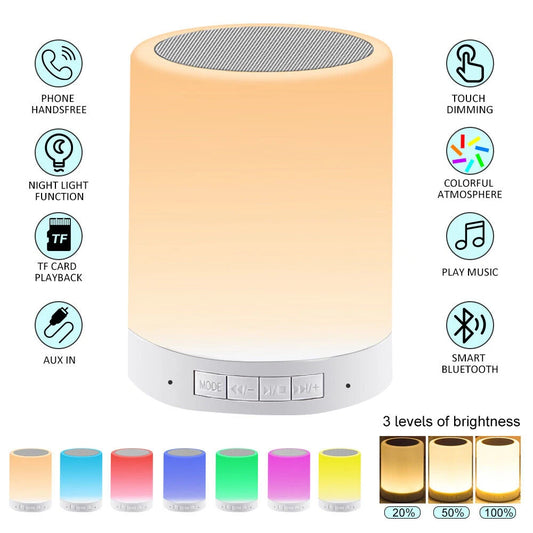 LED Smart Night Light with Bluetooth Speaker