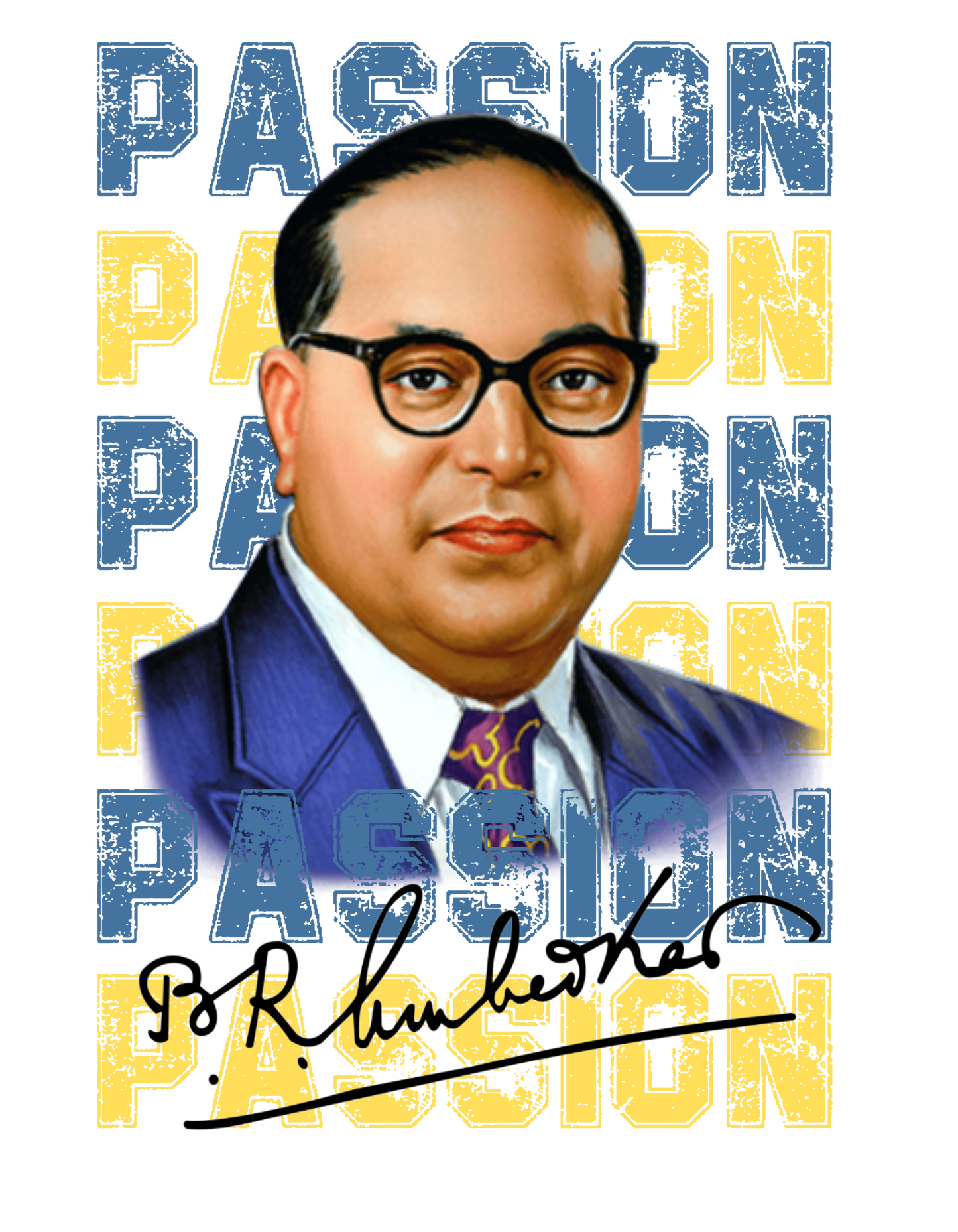 Dr. Ambedkar DTF Printed Cotton T-Shirt - Passion Edition