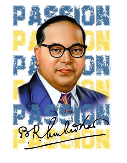 Dr. Ambedkar DTF Printed Cotton T-Shirt - Passion Edition